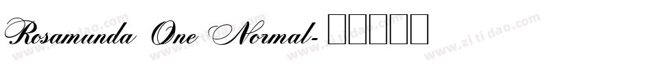 Rosamunda One Normal字体转换